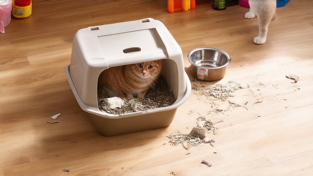 litter box assistance signs