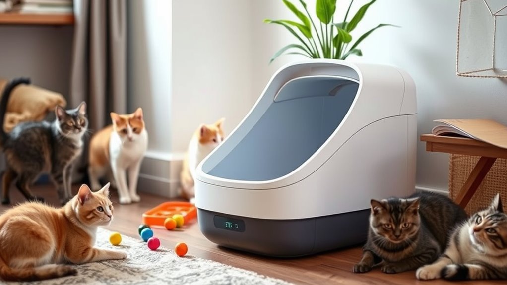 multi cat self cleaning litter boxes