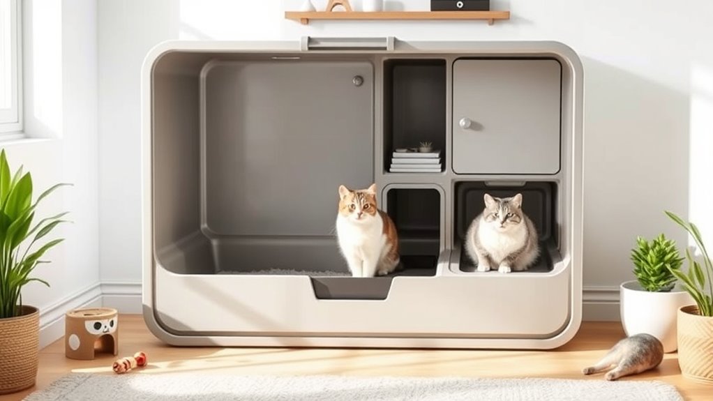 extra large self cleaning litter boxes