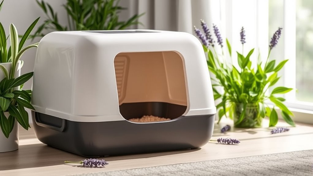 odor controlling litter boxes